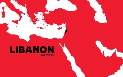 Libanon auf der Karte